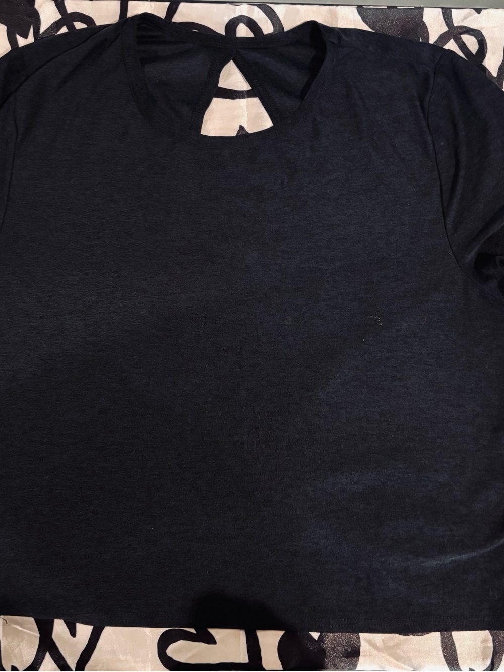 Beyond Yoga Black Crop Top with Open Back
